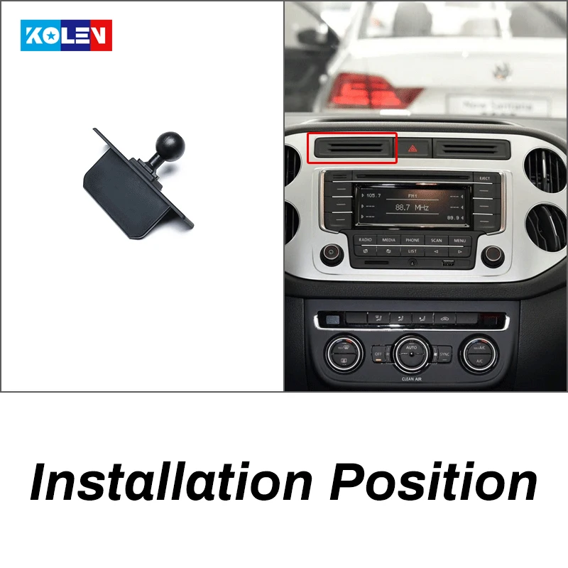 Phone Holder Mobile phone holder GPS holder For Volkswagen Tiguan 2010-Car Mobile Phone Holder Smart phone Car GPS Air Vent Outlet Bracket Snap-type Navigation Stand