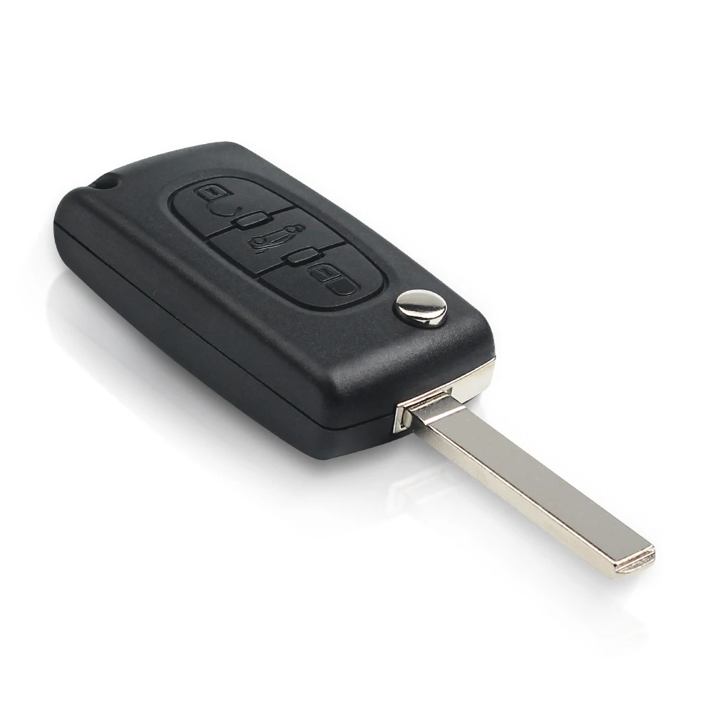 KEYYOU VA2 Автомобильный ключ ASK 433 МГц ID46 PCF7941 для Peugeot 207 407 306 Partner ect 3 кнопочный флип