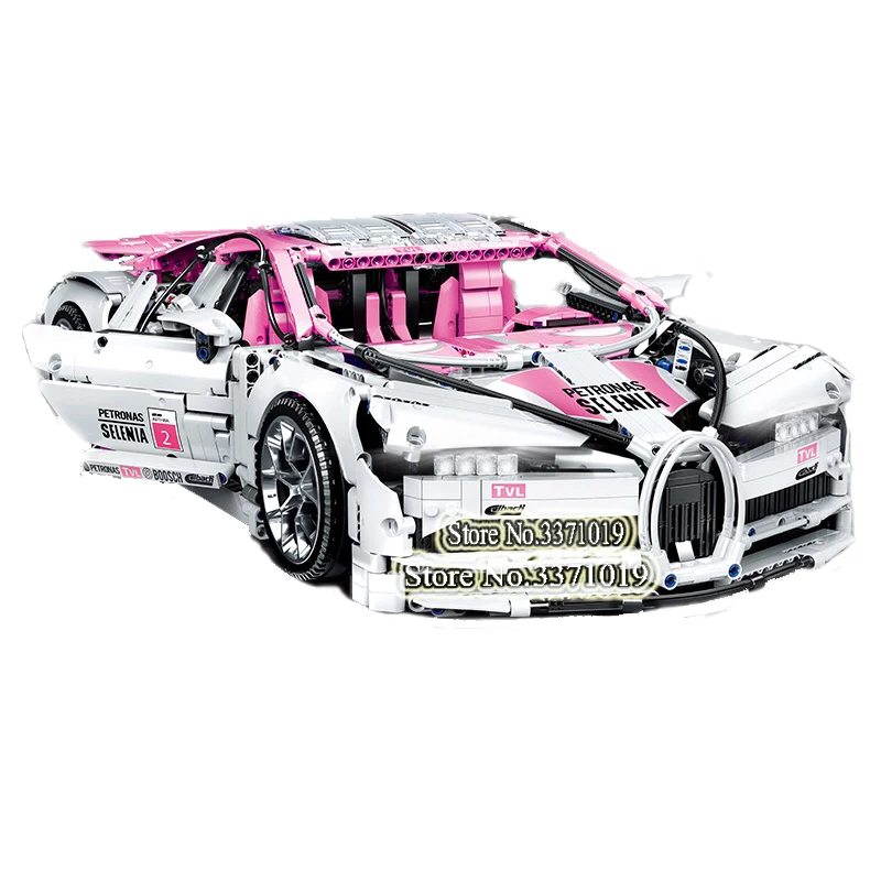 

007 Mini Blocks Technic 42083 White Race Car Set Assembly Building Blocks Kids Christmas Car Model Toys For Children