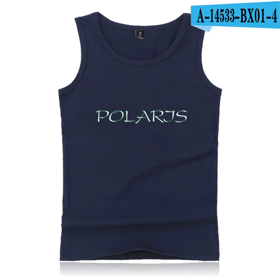 Polaris 2D летний топ на бретелях с принтом s повседневная без рукавов Женская и мужская одежда горячая Распродажа топ на бретелях Kpops плюс размер - Цвет: Темно-серый