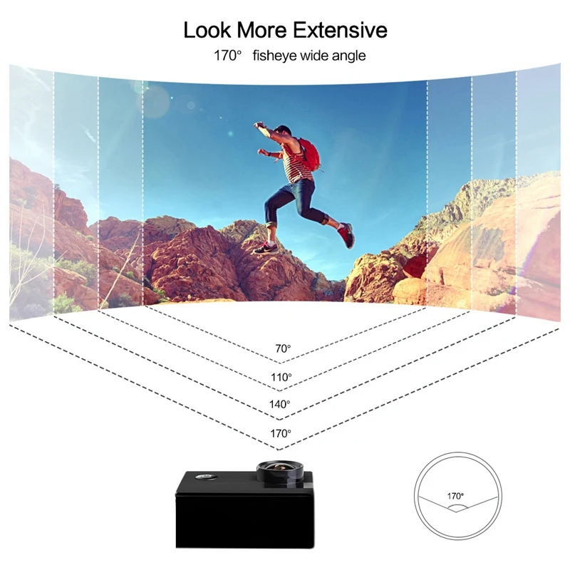 4K 60Fps EIS экшн Камера с 2 0 дюймов IPS Sn 24MP Противоударная Водонепроницаемый