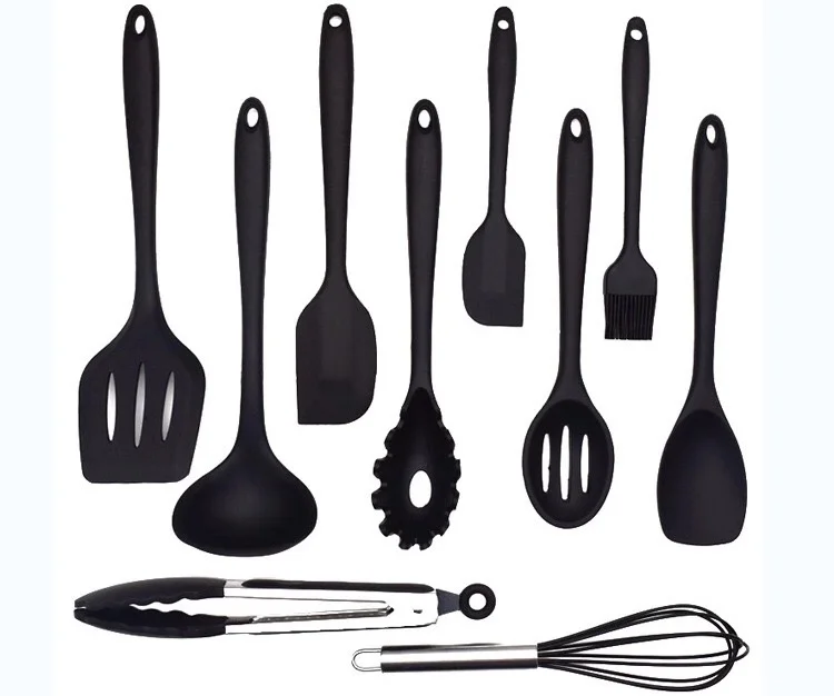 

Silicone Kitchenware Set of 10 Kitchenware Nonstick Cookware Set Food Grade Silicone Kitchenware Set