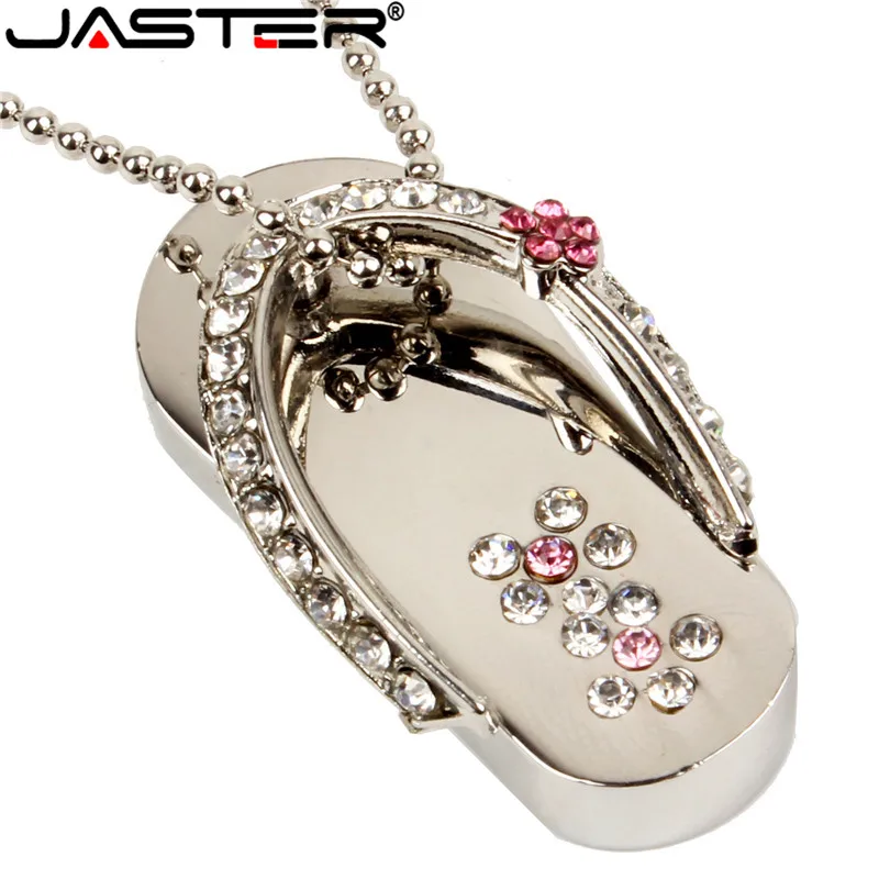 USB флеш накопитель JASTER Lovely Ювелирное Украшение туфелька с кристаллами