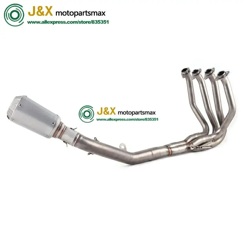 Полная выхлопная система побега без шнуровки для мотоцикла Kawasaki Z800 Модифицированная полная средняя Соединительная труба