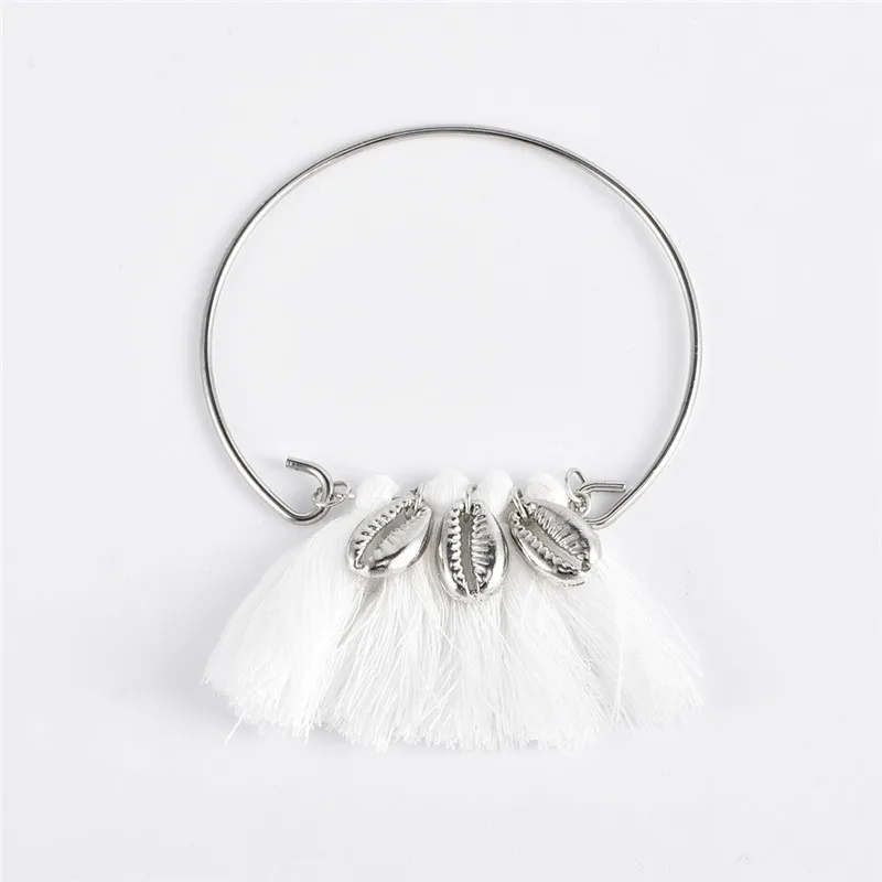 6 шт./партия богемные в виде ракушки ананас блестки Tassel Pendant браслеты из