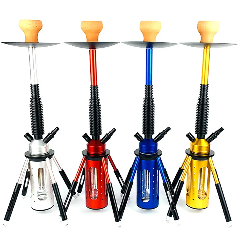 

ADMY Arab Hookah Rocket Shape With Shisha Pipe LED Light Chicha Complete Water Pipe Nargile Set Narguile Accessories