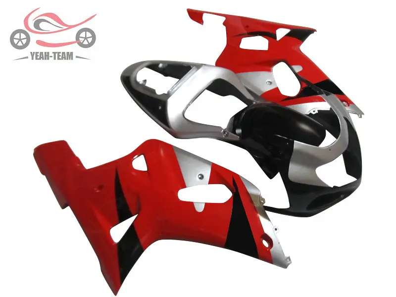 Набор обтекателей на заказ для Suzuki K1 GSX R750 2001 2002 2003 GSXR600 01-03 GSXR 600 750 ABS пластик красный Серебряный набор обтекателей