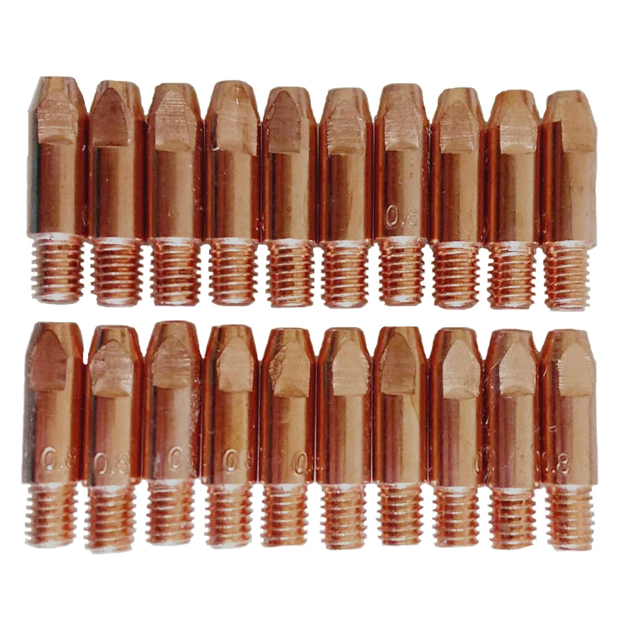 

20 pieces of Copper Contact Tip for Binzel Type 24KD CO2 MIG Torch (Inside Diameter: 0.8mm/1.0mm/1.2mm )