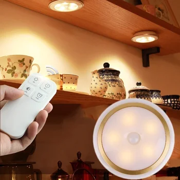 

5LED Wardrobe Light Adjustable Remote Control Under Cabinet Light Showcase Lamp for Stairs Kitchen Bathroom Wardrobe Night Light