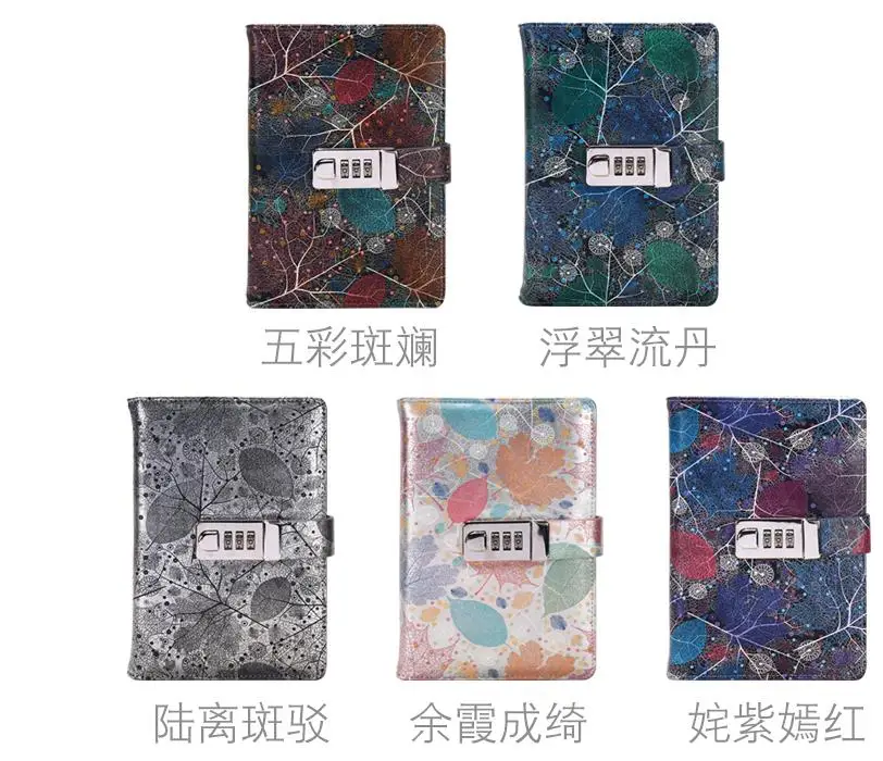 B5 KOREA Notebook Passaword book with Lock Creative School Office Stationery Personal Diary Journal Cover Planner
