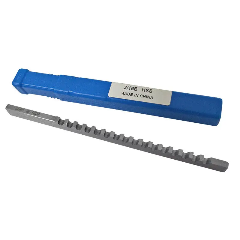 3-16-B-Push-Type-HSS-Keyway-Broach-Inch-Size-with-Shim-Broaching-Cutter-Cutting-Tools