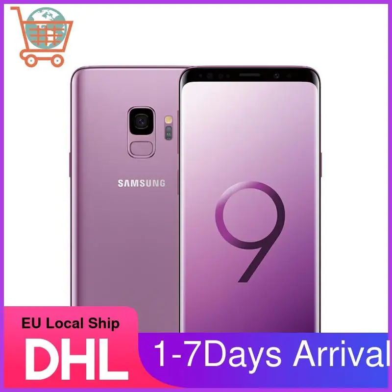 Samsung S9 G960F reformado-Original Android Teléfono Móvil 4G LTE Snapdragon 845 Octa Core 5,8 12MP y 8MP RAM 4GB ROM de 64GB NFC