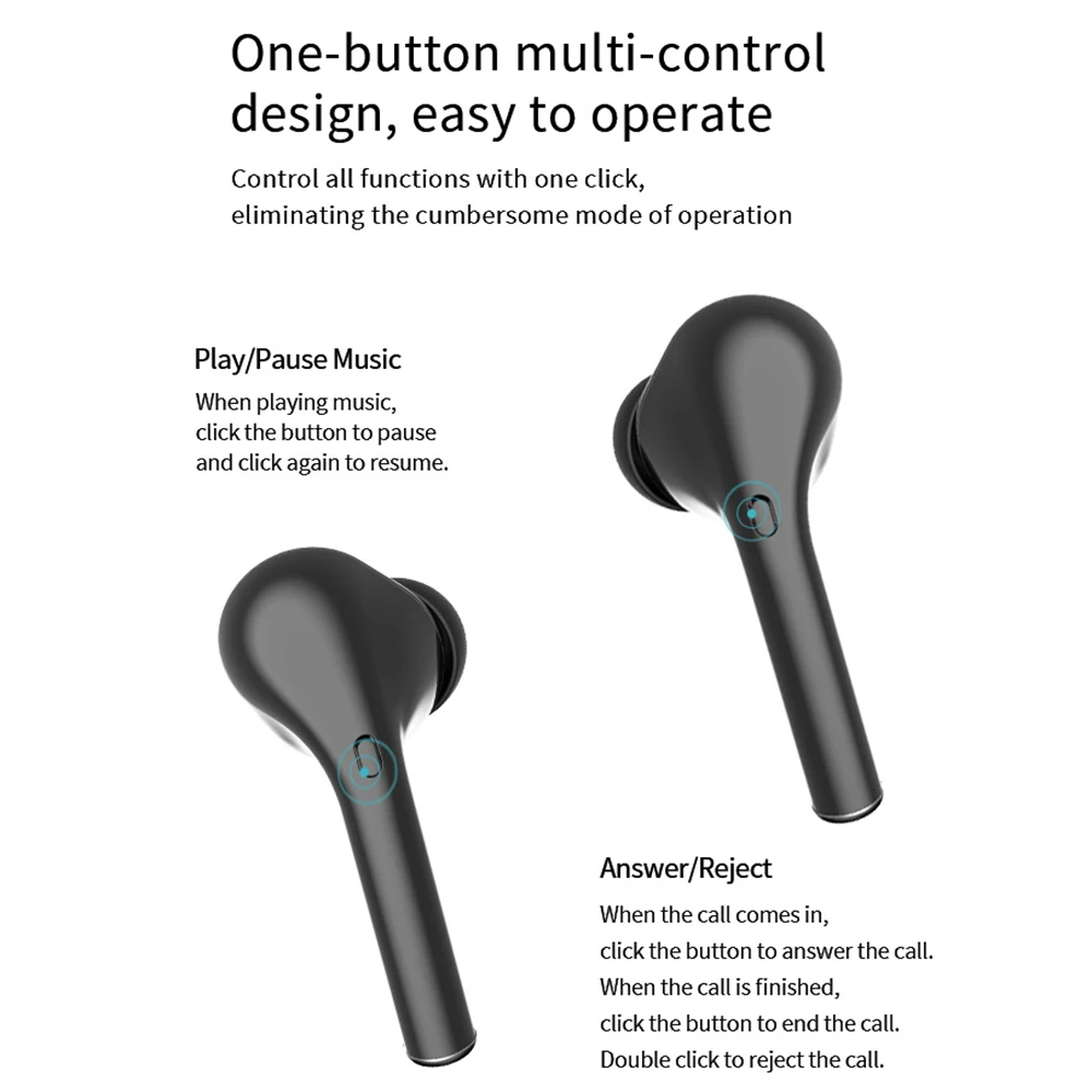Bluetooth V5.0 сенсорная Операционная гарнитура TWS истинные беспроводные двойные наушники бас звук для huawei Xiaomi Iphone samsung мобильный телефон