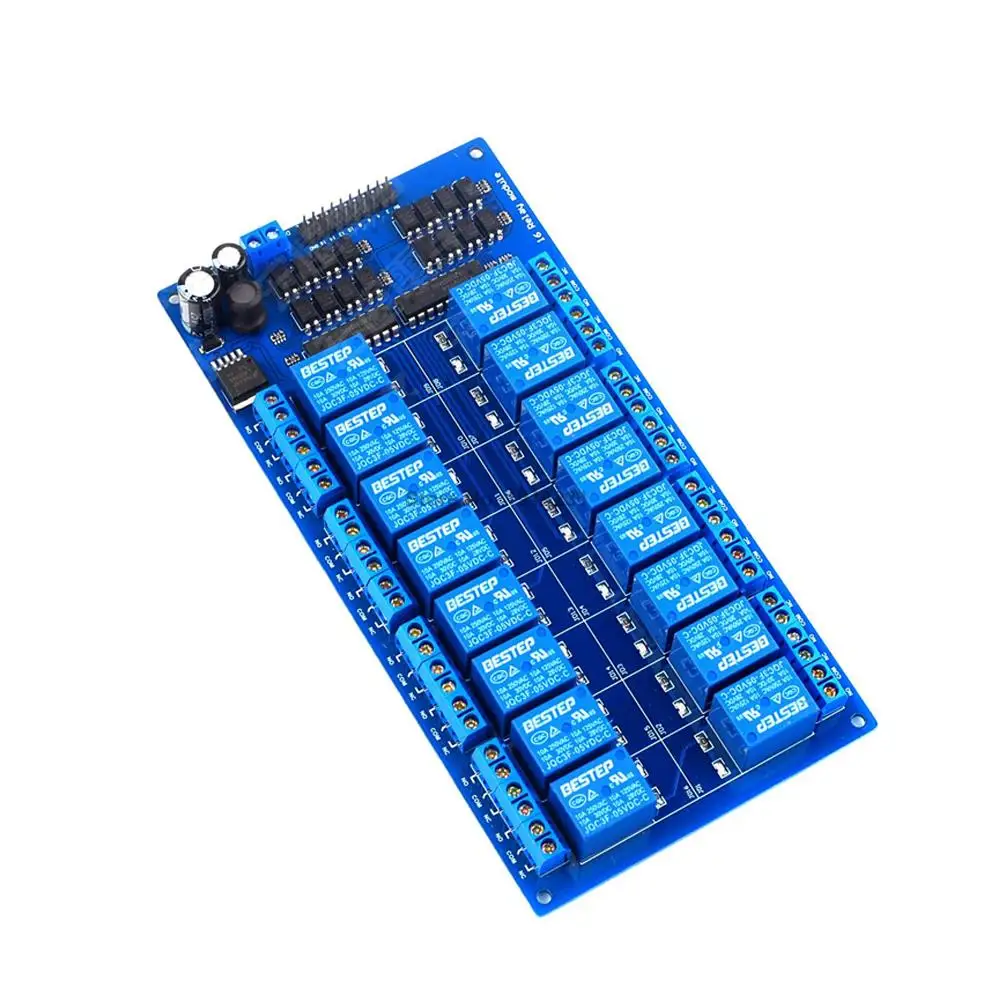 16 каналов 5 в 12 В 24 релейный экран модуль с оптроном LM2576 блок питания для Arduino|5v