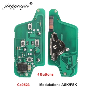 Keyforkess ASK/FSK 433Mhz 4 pulsanti circuito stampato per Peugeot 1007 per Citroen C8 CE0523 Flip Floding telecomando telecomando