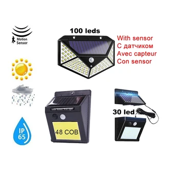

Solar Panel Lamp Garden Led LEDs Lights Bright Motion Sensor Gardern Outdoor Led Solar Street Light Solar Lighting indoor home s