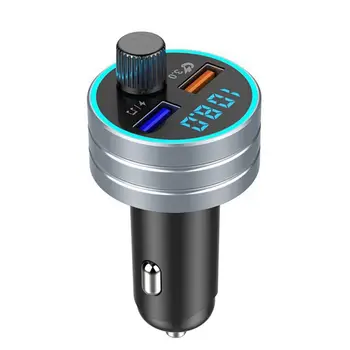 

Wireless In-car Bluetooth FM Transmitter MP3 Radio Adapter Dual USB Fast Charger T8WF