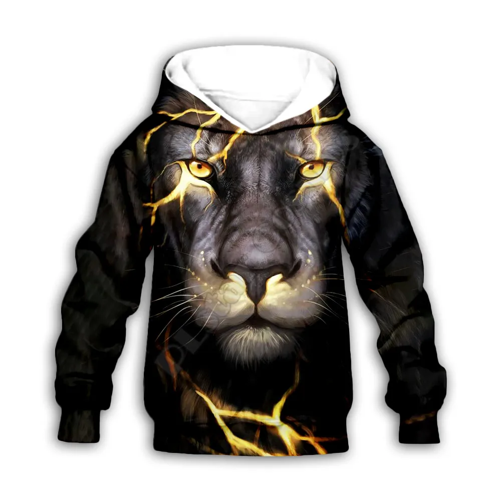 

Lightning Lion 3d printed Hoodies family suit tshirt zipper Pullover Kids Suit Funny Sweatshirt Tracksuit/Pant Shorts 07