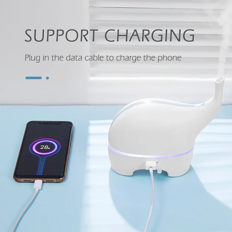 USB Смешной слон ультразвуковой диффузор эфирного масла цвет Светодиодный