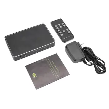 

Durable HDMI Switch Hub Multi-function 4Kx2K 6x1 HDMI Splitter Switcher w/Remote Control SPDIF +3.5mm Audio Extractor