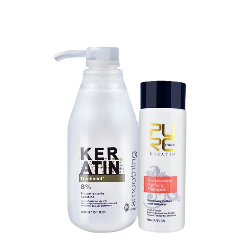 8% Brazilian Baked Oil Care Set Repair dry frizz soften straighten Keratin shampoo and conditioner hair care products | Красота и