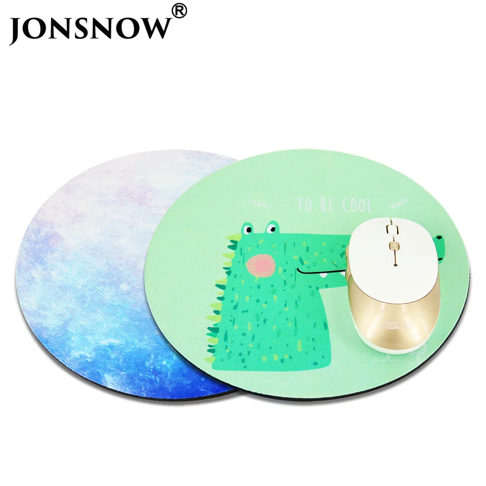 

JONSNOW Circular Mouse Pad Anti-Slip Computer Notebook Laptop PC Gamer Cute Gel Mouse Mat Gaming Mousepad