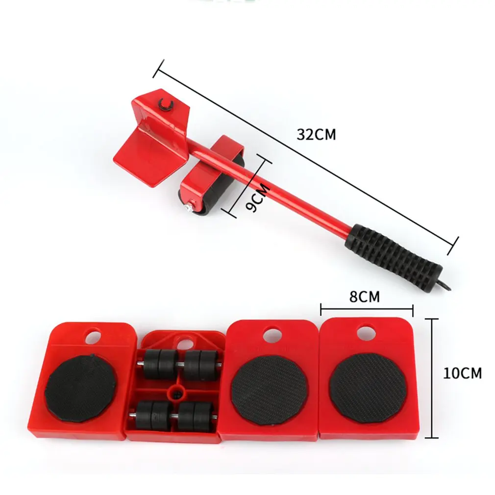Мебельный подъемник, легко движущиеся слайдеры, 5 пакетов, набор инструментов, тяжелая мебельная техника, система перемещения и подъема