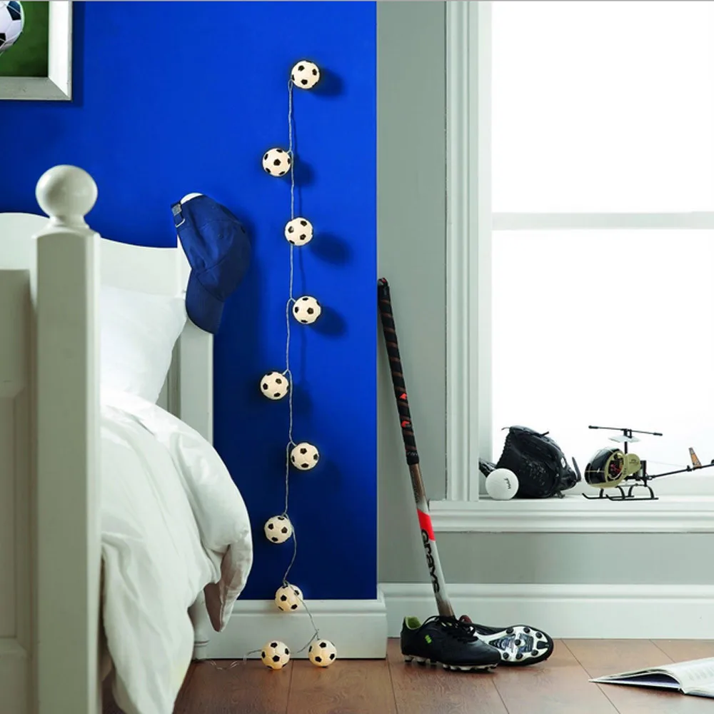 10LED футбольные огни для создания освещения DIY вечерние украшения аксессуары для футбола лампы бусины атмосфера#25