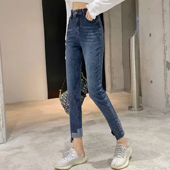

New Nine Pants High Waist Jeans Female Tight Skinny Casual Pants Ankle Length Pants Jeans Woman Lady Pants Boyfriend Jeans 2020