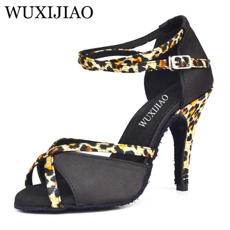 Shengzixue/Брендовая обувь для латинских танцев с татуировкой Пантеры; женская танцевальная обувь на высоком каблуке; леопардовая обувь с мягкой подошвой 10 см