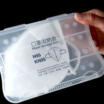 

Protection Storage Box Health Care Convenient Dustproof Transparent Portable Box Buckle Design Travel Household Office Use