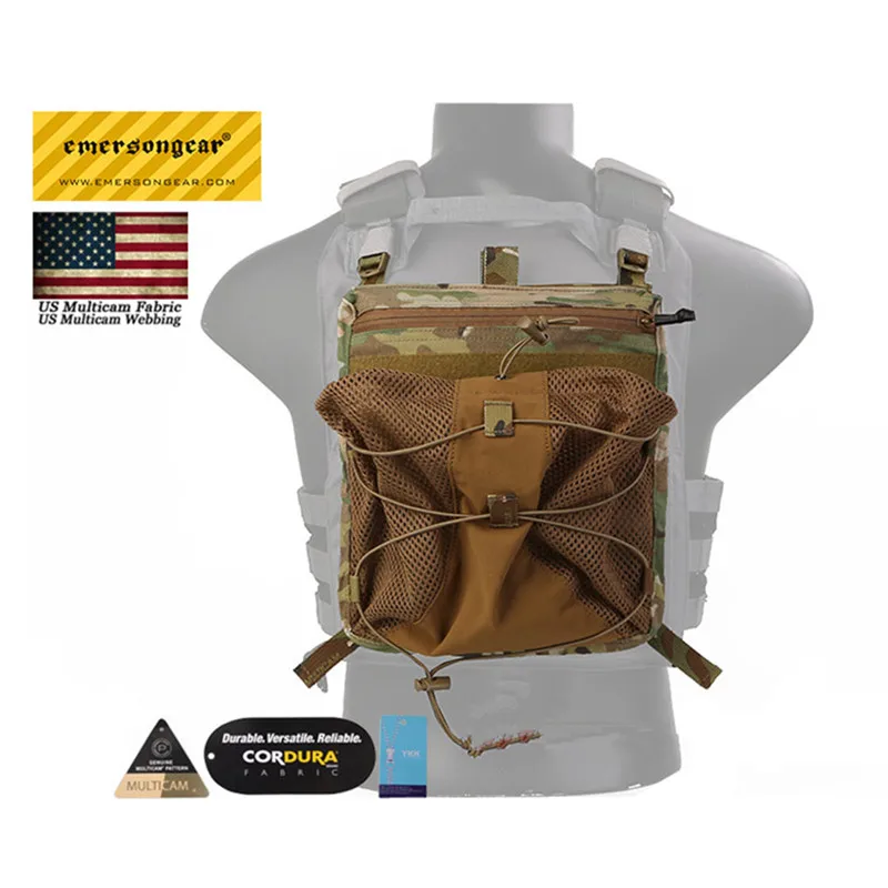 Emerson LBX Style Tactical Water Bag Back Plate Liightweight Bungee Pack Helmet Adjustable Pouch For 420 Vest | Спорт и развлечения