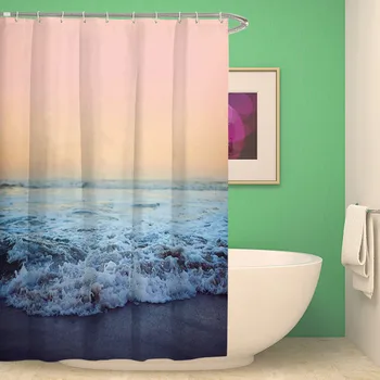 

Shower Curtains Beautiful Sea World Waterproof Shower Curtain Cute Fishes Bathroom Bath Toilet Curtain