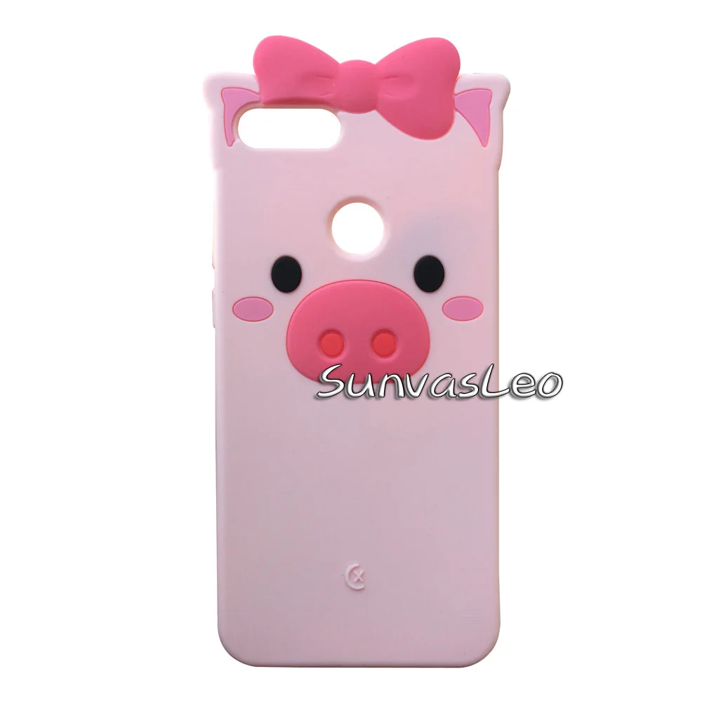 Pink Pig Для huawei P Smart() 5,6" 3D чехол, мягкий силиконовый чехол с мультипликационным принтом единорога, Счастливого кота, чехол для huawei Honor 9 Lite - Цвет: Pink Pig