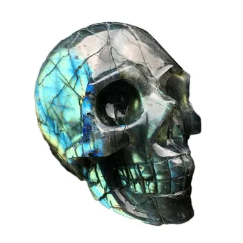 

2 Inch Crystal Skull Shape Halloween Decoration Natural Crystal Stone Carved Ornaments Home Decor