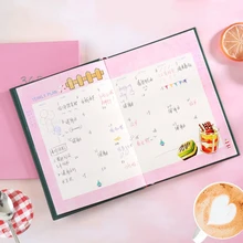 Счастливый еженедельник Настольный для заметок блокнот ежемесячный ежедневник Органайзер еженедельник блокнот Канцтовары 256 листов