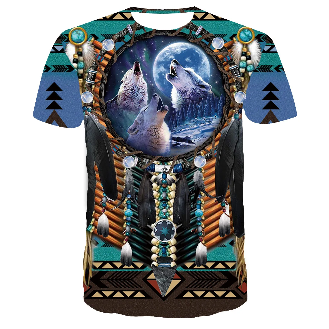 New Native American Indian 3D Full Printing Tshirt Harajuku Men/Women Nation Style Retro Tee Shirt New Oversized T-shirt Tops