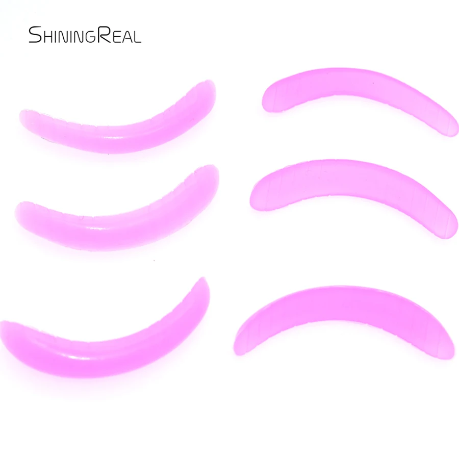 

6pcs Pro Reusable Silicone Eyelash Perming Curler Curling False Fake Eye Lashes Extension Shield Pad