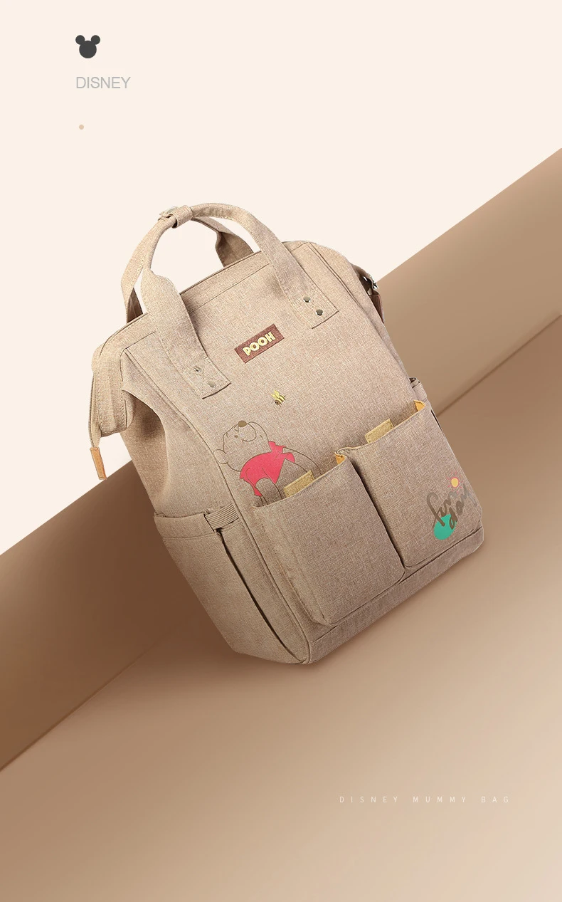 Mommy Bag disney материнский и детский рюкзак пеленки рюкзак детские сумки для мамы многофункциональная бутылка изоляция мумия мешок коричневый