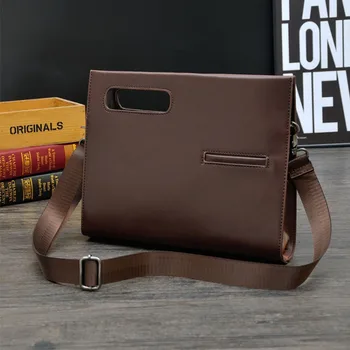 

Business Bag 2019 New Fashion Men Vintage Shoulder Bags Leather Crossbody Message Bags Retro Handbags