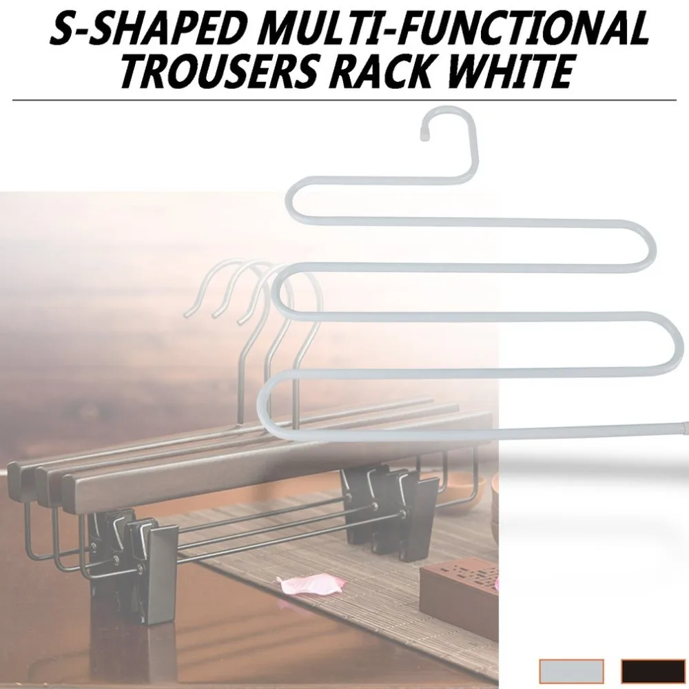Multifunction Metal Magic Pants Hanger Space Saver Rack Jeans Scarf Tie Closet Tool Remove Slacks Quickly And Efficiently