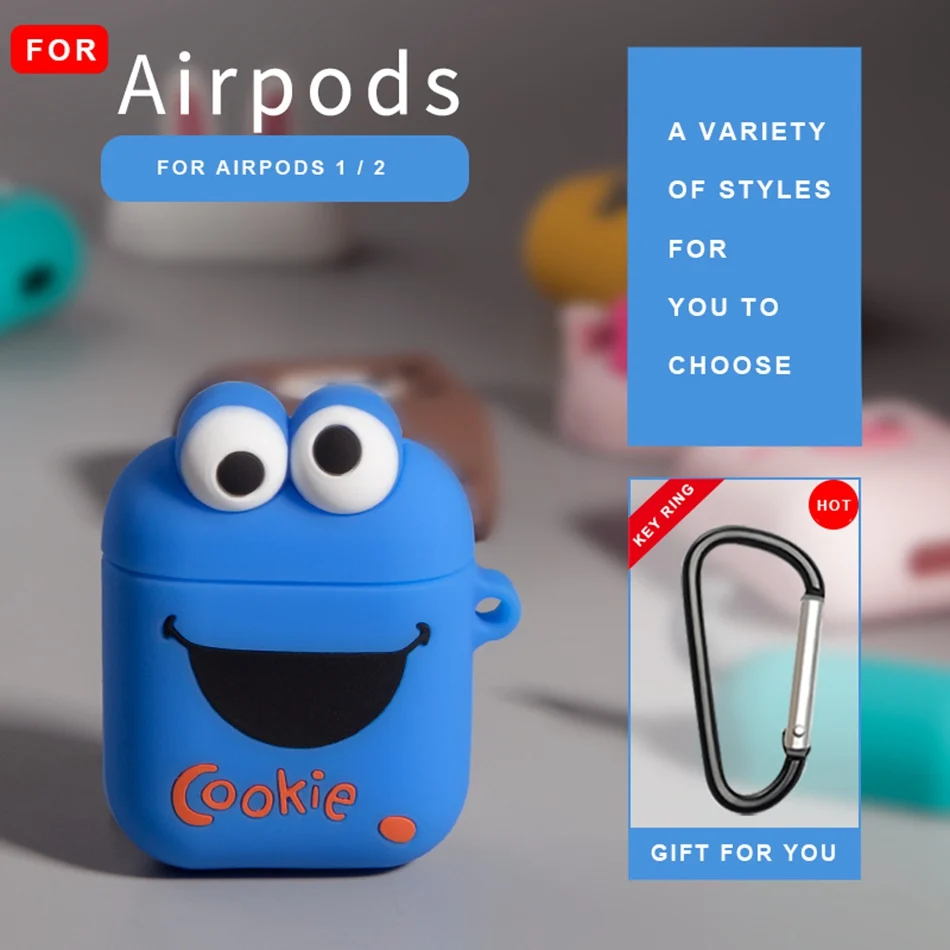 19X Чехол для наушников для Airpods, чехол, силиконовый, милый, мультяшный, мягкий, чехол для наушников для Apple Air pods, Earpods, чехол, 3D аксессуары в виде мишки - Цвет: 19X