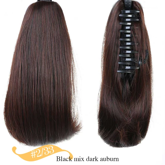 MSTN Synthetic Short Straight Ponytail Extension Claw Clip in Hair Extensions Natural Pony Tail Fake Hair Hairpiece For Women 2I33