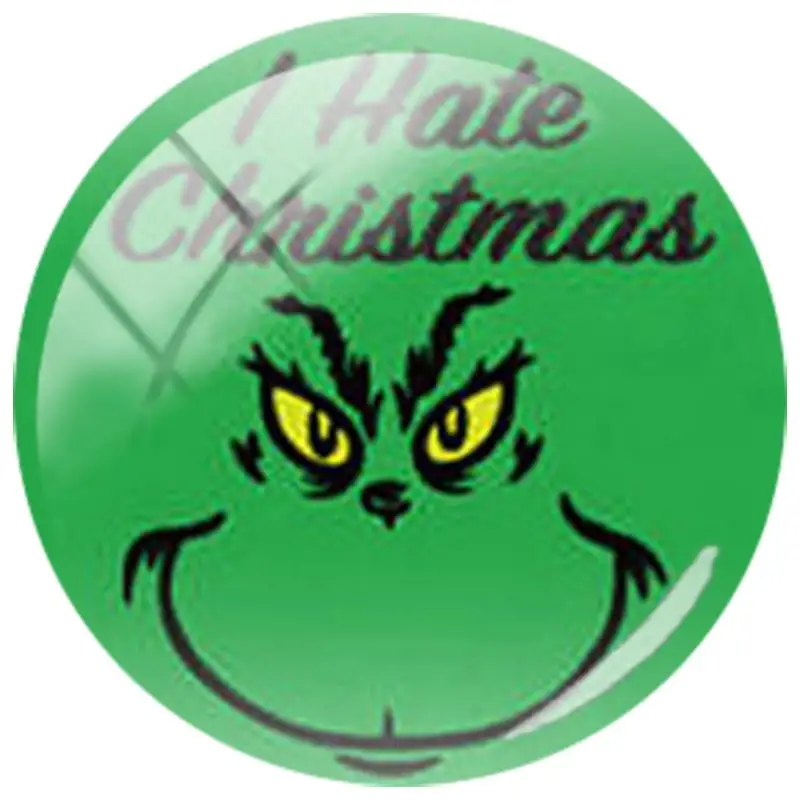 XM24 TAFREE Grinch 12 мм/15 мм/16 мм/18 мм/20 мм/25 мм как Grinch палантин Рождественский Стеклянный кабошон Demo плоский задний вывод - Цвет: XM24