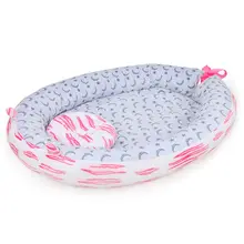 Детское гнездо кровать портативный Съемный кроватки лежак для хлопковый для новорожденных Cradl QX2D