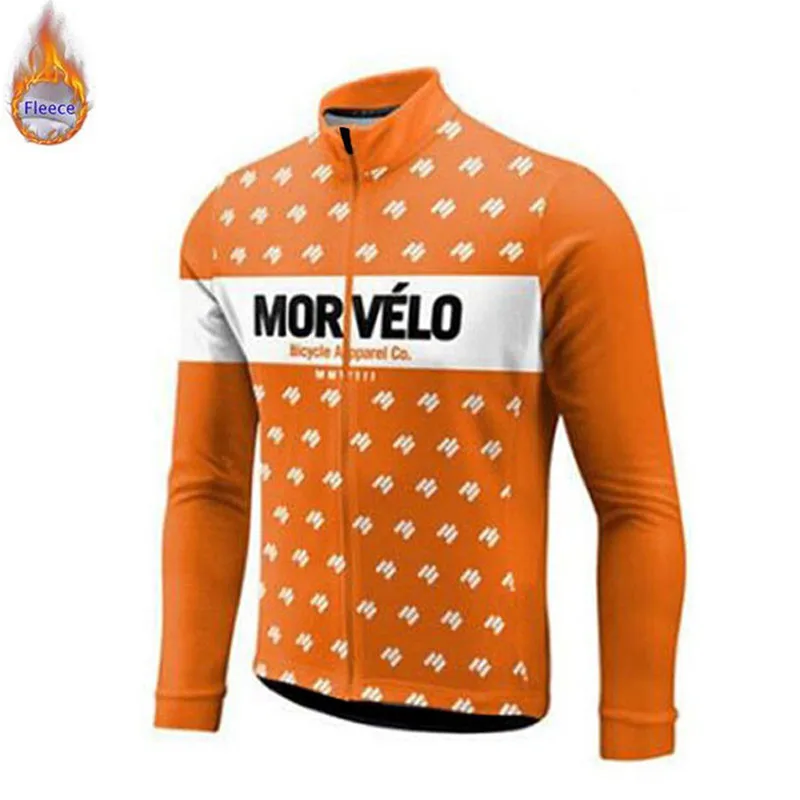 Morvelo зимний комплект с длинными рукавами, теплая флисовая велосипедная одежда, гоночная велосипедная профессиональная команда, Велоспорт Джерси для мужчин, Maillot Ropa Ciclismo - Цвет: 12