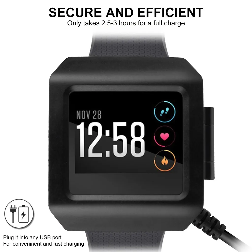 Ouhaobin зарядное устройство для умных часов для Fitbit Ionic сменный USB зарядная док-станция для Fitbit Ionic часы зарядный кабель 829#2