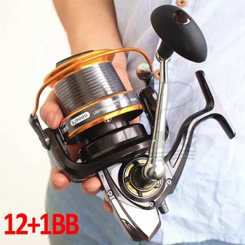 

PULLINE Spinning Reels Left/Right Freshwater Saltwater 12+1 Ball Bearings Spinning Fishing Reels Spinning Wheel Fishing Reel
