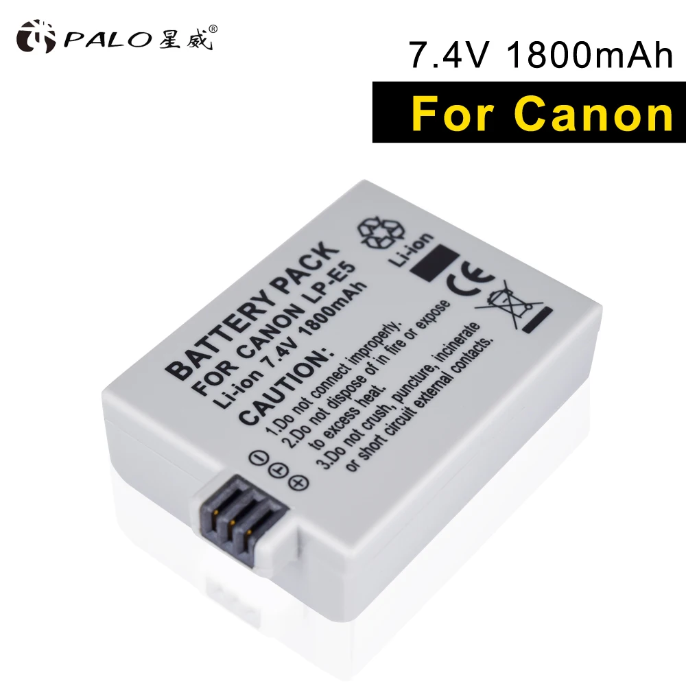 1800mAh LP-E5 LPE5 LP E5 Camera Battery+LCD Charger For Canon