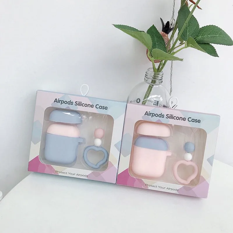 Популярный розовый чехол для брелка наушников Airpods 1/2 сумки аксессуары iPhone